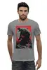 Заказать мужскую футболку в Москве. Футболка базовая Godzilla gray от KinoArt - готовые дизайны и нанесение принтов.