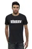 Заказать мужскую футболку в Москве. Футболка базовая Stussy от DESIGNER   - готовые дизайны и нанесение принтов.