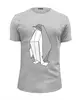 Заказать мужскую футболку в Москве. Футболка базовая Пингвин Оригами от coolmag - готовые дизайны и нанесение принтов.