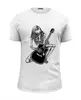 Заказать мужскую футболку в Москве. Футболка базовая Скелет с гитарой от Leichenwagen - готовые дизайны и нанесение принтов.