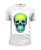 Заказать мужскую футболку в Москве. Футболка базовая Colorfull skull от scoopysmith - готовые дизайны и нанесение принтов.