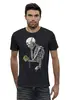 Заказать мужскую футболку в Москве. Футболка базовая Скелет с плеером от printik - готовые дизайны и нанесение принтов.