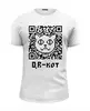 Заказать мужскую футболку в Москве. Футболка базовая QR-кот от ulybka74@mail.ru - готовые дизайны и нанесение принтов.