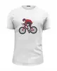 Заказать мужскую футболку в Москве. Футболка базовая Велосипедист от T-shirt print  - готовые дизайны и нанесение принтов.