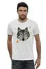 Заказать мужскую футболку в Москве. Футболка базовая Волк (Wolf) от coolmag - готовые дизайны и нанесение принтов.