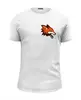 Заказать мужскую футболку в Москве. Футболка базовая Fox orange от WENJIRO - готовые дизайны и нанесение принтов.
