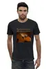 Заказать мужскую футболку в Москве. Футболка базовая Изгиб гитары жёлтой от Виктор Гришин - готовые дизайны и нанесение принтов.