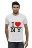 Заказать мужскую футболку в Москве. Футболка базовая I ♥ NY от Даниил - готовые дизайны и нанесение принтов.