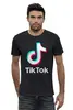 Заказать мужскую футболку в Москве. Футболка базовая TikTok  от DESIGNER   - готовые дизайны и нанесение принтов.