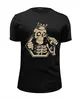 Заказать мужскую футболку в Москве. Футболка базовая Skeleton king drinking beer от Leichenwagen - готовые дизайны и нанесение принтов.