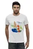 Заказать мужскую футболку в Москве. Футболка базовая "Люблю сёрфинг" от BeliySlon - готовые дизайны и нанесение принтов.