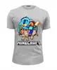 Заказать мужскую футболку в Москве. Футболка базовая Minecraft       от T-shirt print  - готовые дизайны и нанесение принтов.