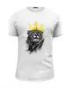 Заказать мужскую футболку в Москве. Футболка базовая Лев в короне от printik - готовые дизайны и нанесение принтов.