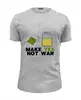 Заказать мужскую футболку в Москве. Футболка базовая Make Tea Not War от Printio - готовые дизайны и нанесение принтов.