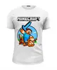 Заказать мужскую футболку в Москве. Футболка базовая Minecraft от T-shirt print  - готовые дизайны и нанесение принтов.