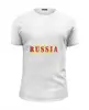 Заказать мужскую футболку в Москве. Футболка базовая Russia от valezar - готовые дизайны и нанесение принтов.