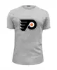 Заказать мужскую футболку в Москве. Футболка базовая Philadelphia Flyers / NHL USA от KinoArt - готовые дизайны и нанесение принтов.