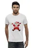 Заказать мужскую футболку в Москве. Футболка базовая Санта Клаус от Jimmy Flash - готовые дизайны и нанесение принтов.