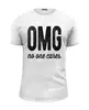 Заказать мужскую футболку в Москве. Футболка базовая OMG! No ones cares. от geekbox - готовые дизайны и нанесение принтов.