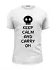 Заказать мужскую футболку в Москве. Футболка базовая Keep Calm And Carry On от shinko - готовые дизайны и нанесение принтов.
