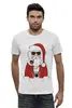 Заказать мужскую футболку в Москве. Футболка базовая Дед мороз в очках от denis01001 - готовые дизайны и нанесение принтов.
