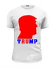 Заказать мужскую футболку в Москве. Футболка базовая Трамп (Trump) от mystylez - готовые дизайны и нанесение принтов.