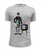 Заказать мужскую футболку в Москве. Футболка базовая Charlie Chaplin от Savara - готовые дизайны и нанесение принтов.