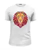 Заказать мужскую футболку в Москве. Футболка базовая Полигональный лев от oldman - готовые дизайны и нанесение принтов.
