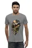 Заказать мужскую футболку в Москве. Футболка базовая шекспир тату серая от zukak@mail.ru - готовые дизайны и нанесение принтов.