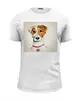 Заказать мужскую футболку в Москве. Футболка базовая Jack russell от artmasterskaya - готовые дизайны и нанесение принтов.