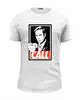 Заказать мужскую футболку в Москве. Футболка базовая Call Saul от skynatural - готовые дизайны и нанесение принтов.