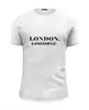 Заказать мужскую футболку в Москве. Футболка базовая LONDON, GOODBYE (White) от oneman - готовые дизайны и нанесение принтов.
