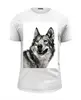 Заказать мужскую футболку в Москве. Футболка базовая Добродушный волк от shelenaww - готовые дизайны и нанесение принтов.