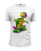 Заказать мужскую футболку в Москве. Футболка базовая Черепаха на скейте от printik - готовые дизайны и нанесение принтов.
