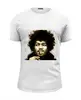 Заказать мужскую футболку в Москве. Футболка базовая Джими Хендрикс от valezar - готовые дизайны и нанесение принтов.