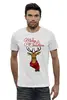 Заказать мужскую футболку в Москве. Футболка базовая Merry Christmas от T-shirt print  - готовые дизайны и нанесение принтов.