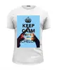 Заказать мужскую футболку в Москве. Футболка базовая Keep calm and be an Echelon от prettydisaster - готовые дизайны и нанесение принтов.