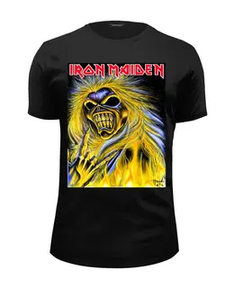 Заказать мужскую футболку в Москве. Футболка базовая Iron Maiden Band от Leichenwagen - готовые дизайны и нанесение принтов.