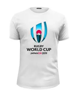 Заказать мужскую футболку в Москве. Футболка базовая Rugby world cup 2019 от rugby - готовые дизайны и нанесение принтов.