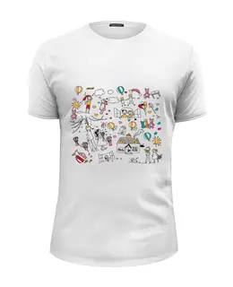 Заказать мужскую футболку в Москве. Футболка базовая Детский рисунок от Виктор Гришин - готовые дизайны и нанесение принтов.