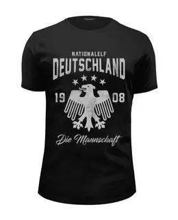 Заказать мужскую футболку в Москве. Футболка базовая  Сборная Германии от geekbox - готовые дизайны и нанесение принтов.