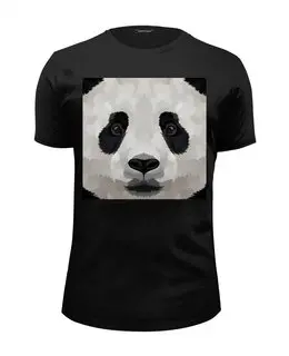 Заказать мужскую футболку в Москве. Футболка базовая Панда от queen  - готовые дизайны и нанесение принтов.