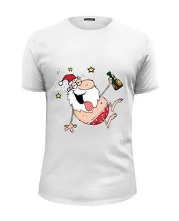 Заказать мужскую футболку в Москве. Футболка базовая Дед мороз от Easy-store - готовые дизайны и нанесение принтов.