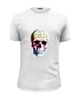 Заказать мужскую футболку в Москве. Футболка базовая черепушка от THE_NISE  - готовые дизайны и нанесение принтов.
