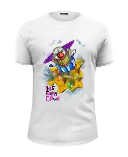 Заказать мужскую футболку в Москве. Футболка базовая Смешной клоун от Leichenwagen - готовые дизайны и нанесение принтов.