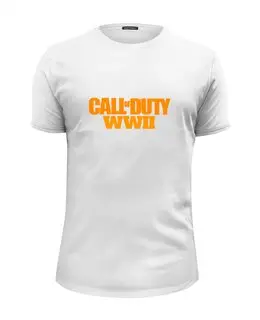 Заказать мужскую футболку в Москве. Футболка базовая Call of Duty WW2 от THE_NISE  - готовые дизайны и нанесение принтов.