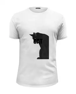 Заказать мужскую футболку в Москве. Футболка базовая Чёрный кот от Виктор Гришин - готовые дизайны и нанесение принтов.
