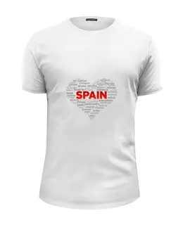 Заказать мужскую футболку в Москве. Футболка базовая Испания от Виктор Гришин - готовые дизайны и нанесение принтов.