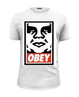 Заказать мужскую футболку в Москве. Футболка базовая obey. от ansheg - готовые дизайны и нанесение принтов.