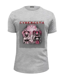 Заказать мужскую футболку в Москве. Футболка базовая Cybergoth от Leichenwagen - готовые дизайны и нанесение принтов.
